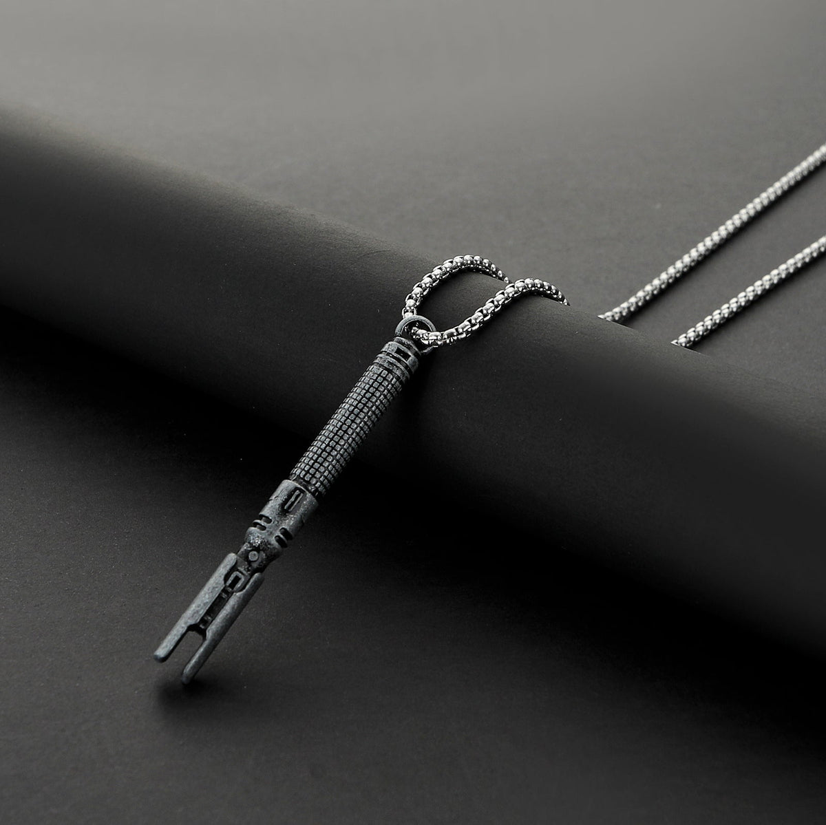 Cal Kestis inspired miniature saber hilt necklace with chain
