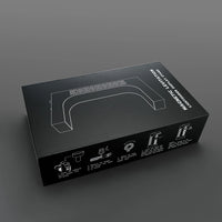 Retail packaging for the white levitating saber stand