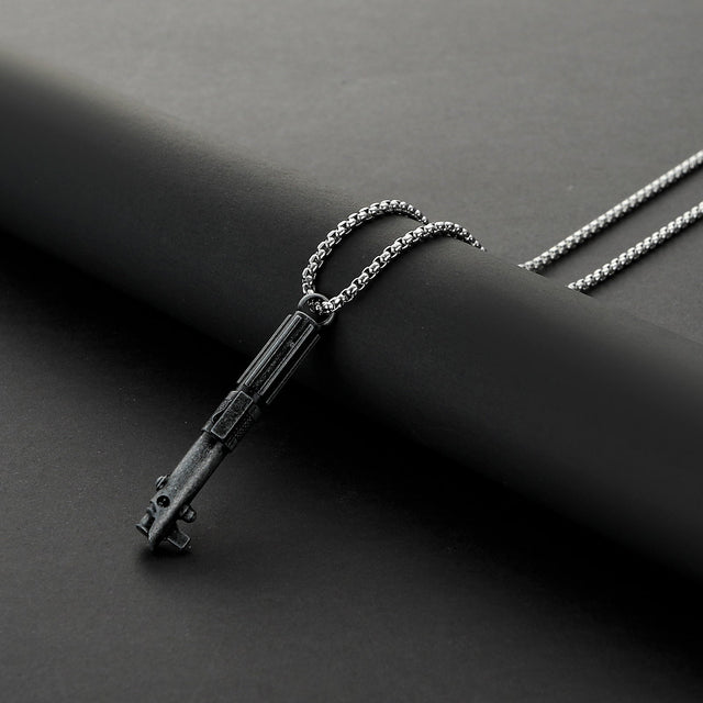 Anakin Skywalker (Episode III) inspired miniature saber hilt necklace with chain