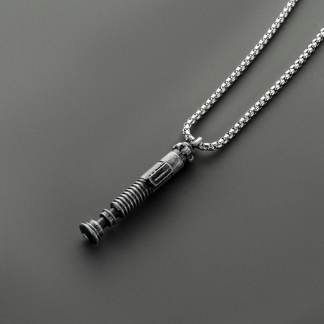 Luke Skywalker (Episode VI) inspired miniature saber hilt necklace with chain