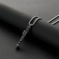 Obi-Wan Kenobi inspired miniature saber hilt necklace with chain